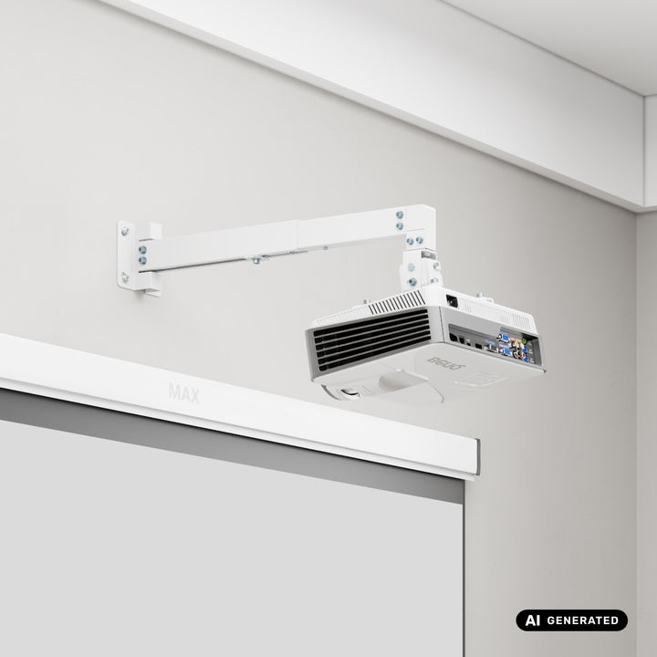 Maclean Wall-Mounted Projector Bracket/Hanger, White, up to 20 kg, MC-205 W