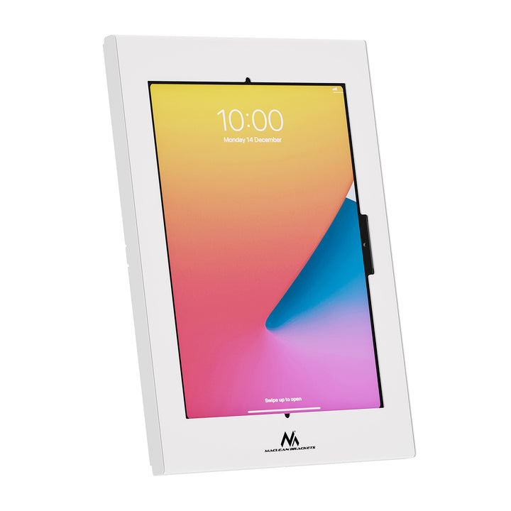 Maclean Tablet Advertising Mount with Lock, 12.4"-13", iPad Air/Pro, Samsung Tab S10+/S9+/S8+/S7+, 257x350x22mm, MC-950 W