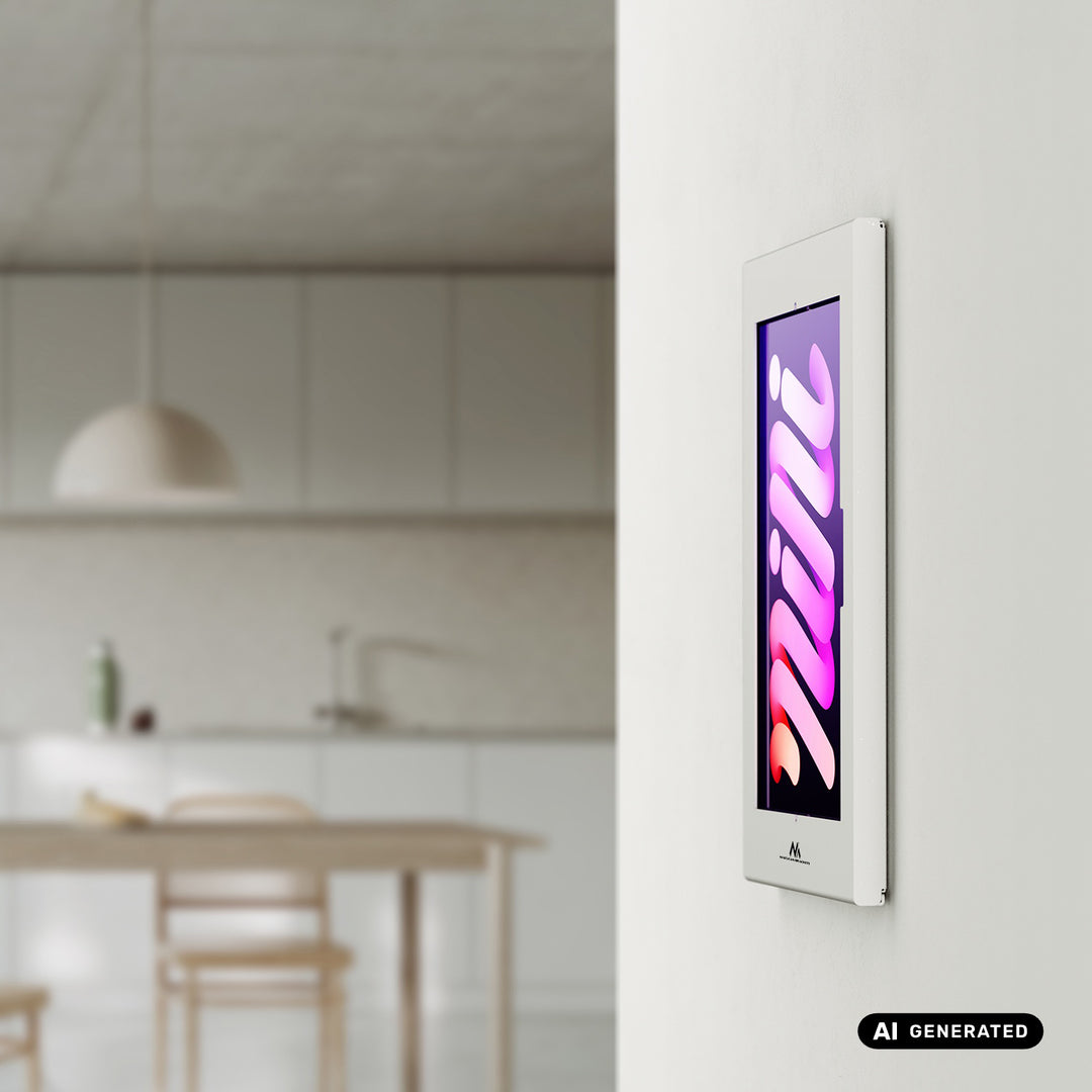 Maclean Tablet Advertising Mount with Lock, 12.4"-13", iPad Air/Pro, Samsung Tab S10+/S9+/S8+/S7+, 257x350x22mm, MC-950 W