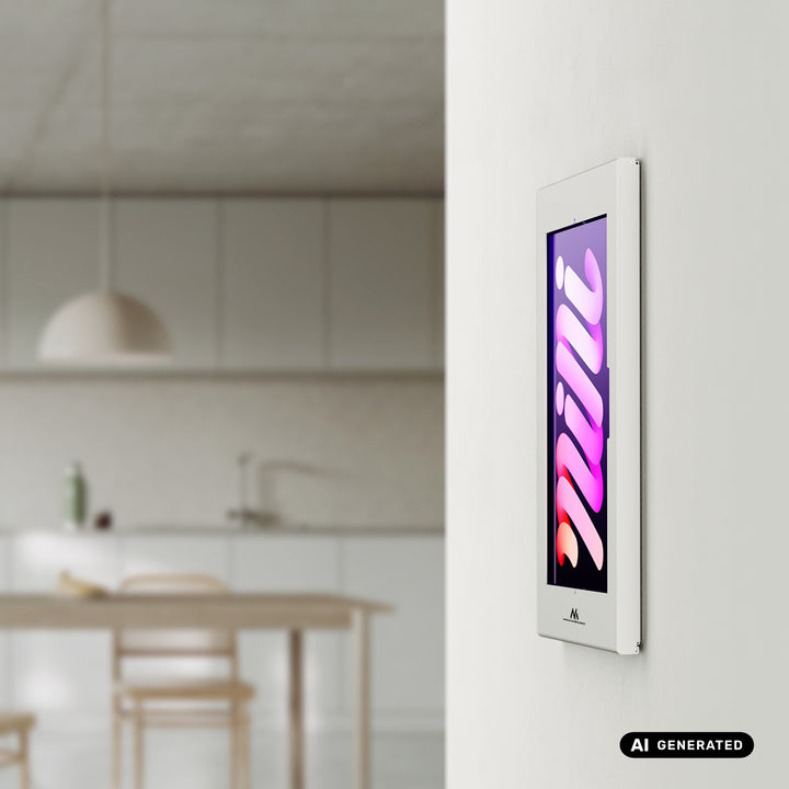 Maclean Tablet Advertising Mount with Lock, 12.4"-13", iPad Air/Pro, Samsung Tab S10+/S9+/S8+/S7+, 257x350x22mm, MC-950 W