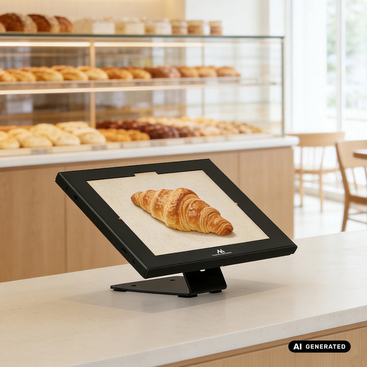 Maclean Tablet Advertising Mount with Lock, 12.4"-13", iPad Air/Pro, Samsung Tab S10+/S9+/S8+/S7+, 257x350x22mm, MC-956 B