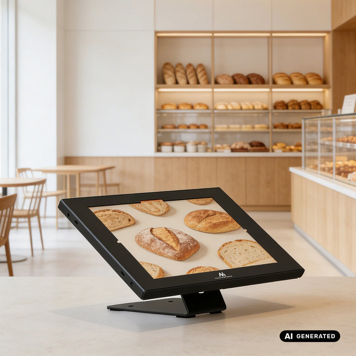 Maclean Tablet Advertising Mount with Lock, 12.4"-13", iPad Air/Pro, Samsung Tab S10+/S9+/S8+/S7+, 257x350x22mm, MC-956 B