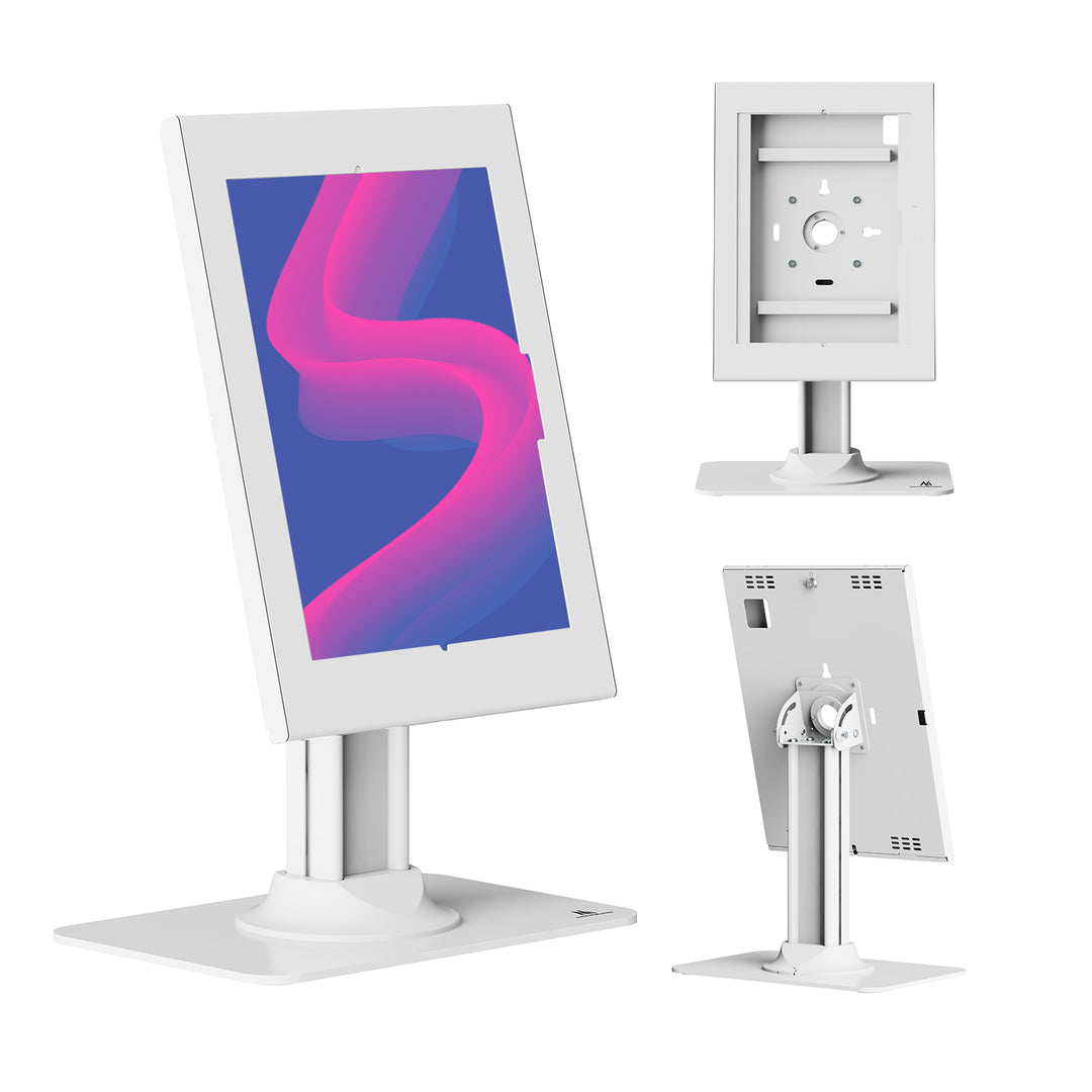 Maclean Tablet Advertising Mount with Lock, 12.4"-13", iPad Air/Pro, Samsung Tab S10+/S9+/S8+/S7+, 257x350x22mm, MC-958 W