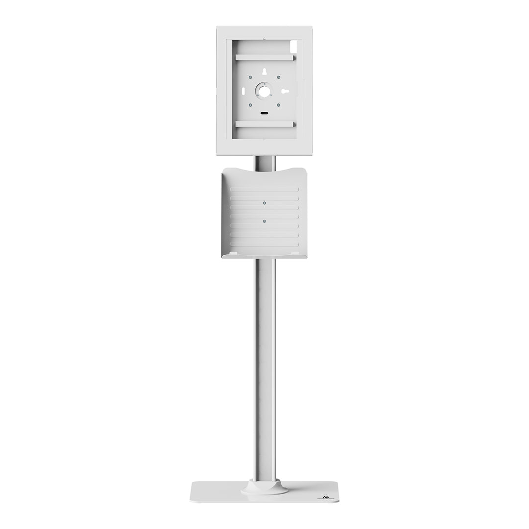 Maclean Tablet Advertising Mount with Lock, 12.4"-13", iPad Air/Pro, Samsung Tab S10+/S9+/S8+/S7+, 257x350x22mm, MC-924 W