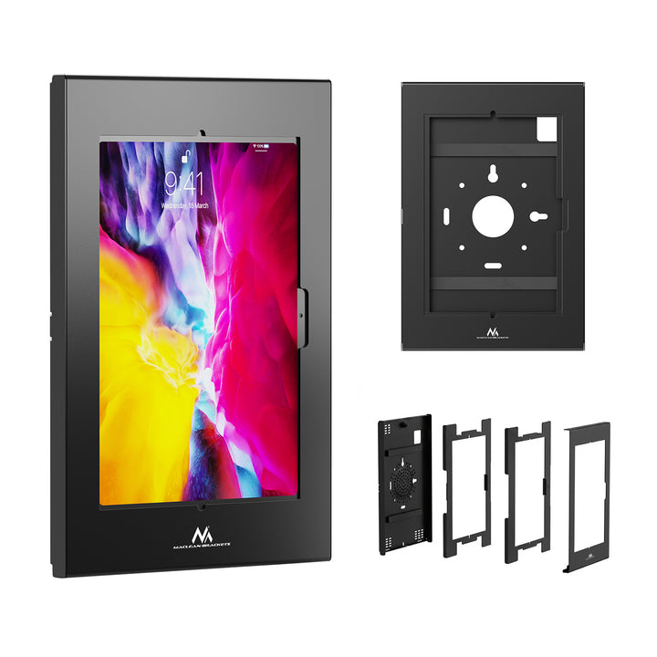 Maclean Tablet Advertising Mount with Lock, 10.9"–11", iPad Air/Pro, Samsung Tab A & S Series, 220x323x22mm, MC-955 B