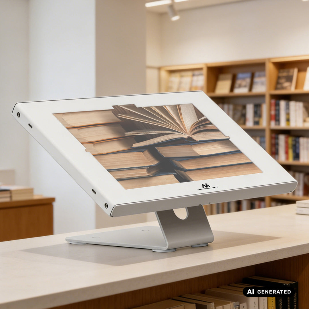 Maclean Tablet Advertising Mount with Lock, 10.9"-11", iPad Air/Pro, Samsung Tab A & S Series, 220x323x22mm, MC-957 W