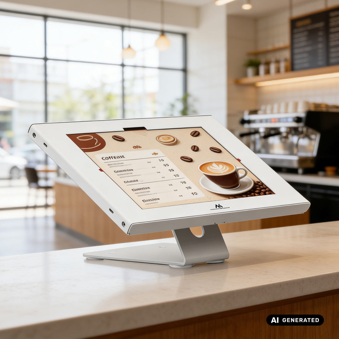 Maclean Tablet Advertising Mount with Lock, 10.9"-11", iPad Air/Pro, Samsung Tab A & S Series, 220x323x22mm, MC-957 W