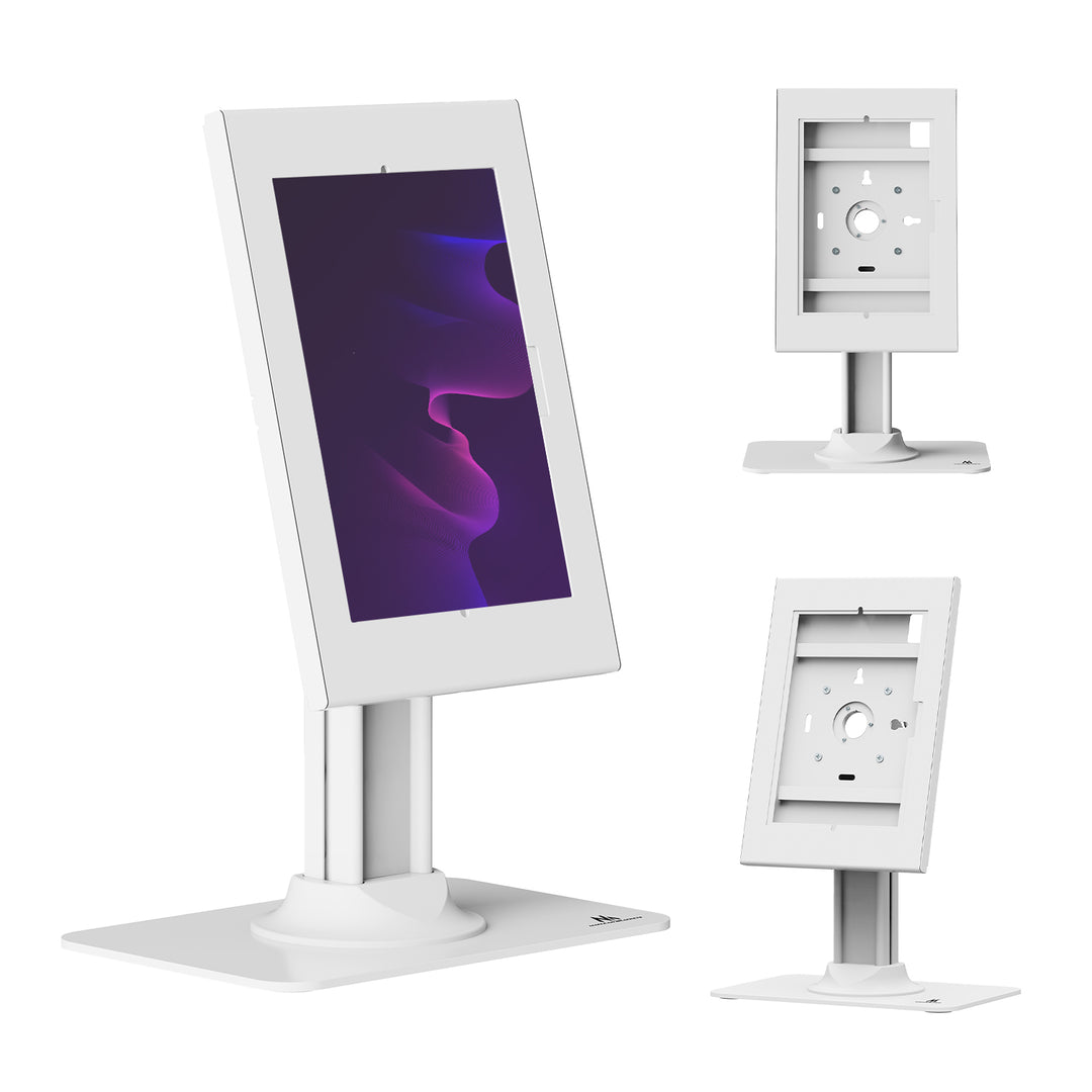 Maclean Tablet Advertising Mount with Lock, 10.9"–11", iPad Air/Pro, Samsung Tab A & S Series, 220x323x22mm, MC-959 W