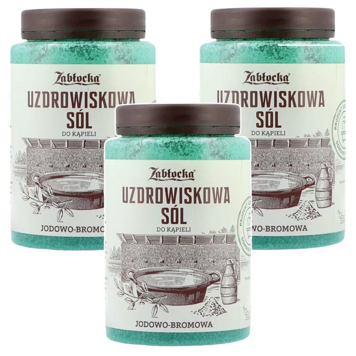 Zabłocka spa salt, iodine-bromine, for bathing, 1.2 kg - 3 pieces