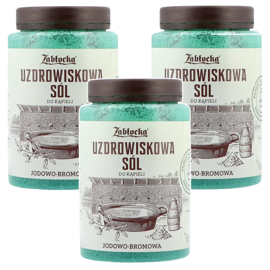Zabłocka spa salt, iodine-bromine, for bathing, 1.2 kg - 3 pieces