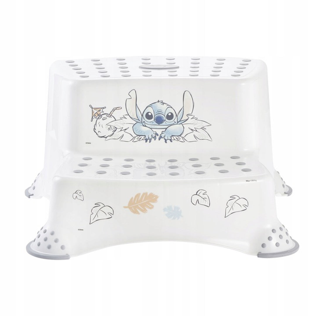 Non-slip step stool, two steps, max. 120 kg, + Toilet seat cover + Stitch potty