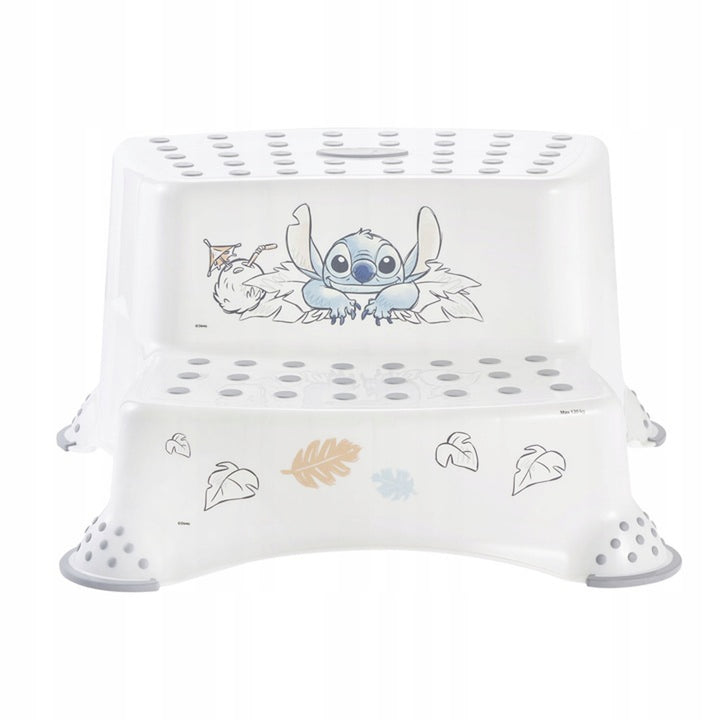 Non-slip step stool, two steps, max. 120 kg, + Toilet seat cover + Stitch potty