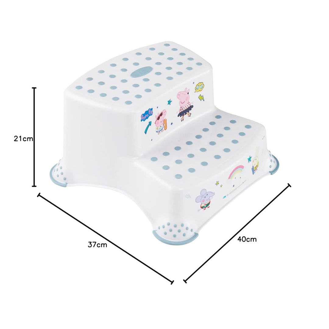 Keeeper non-slip step stool, two steps, max. 120 kg, easy to clean, Peppa Pig