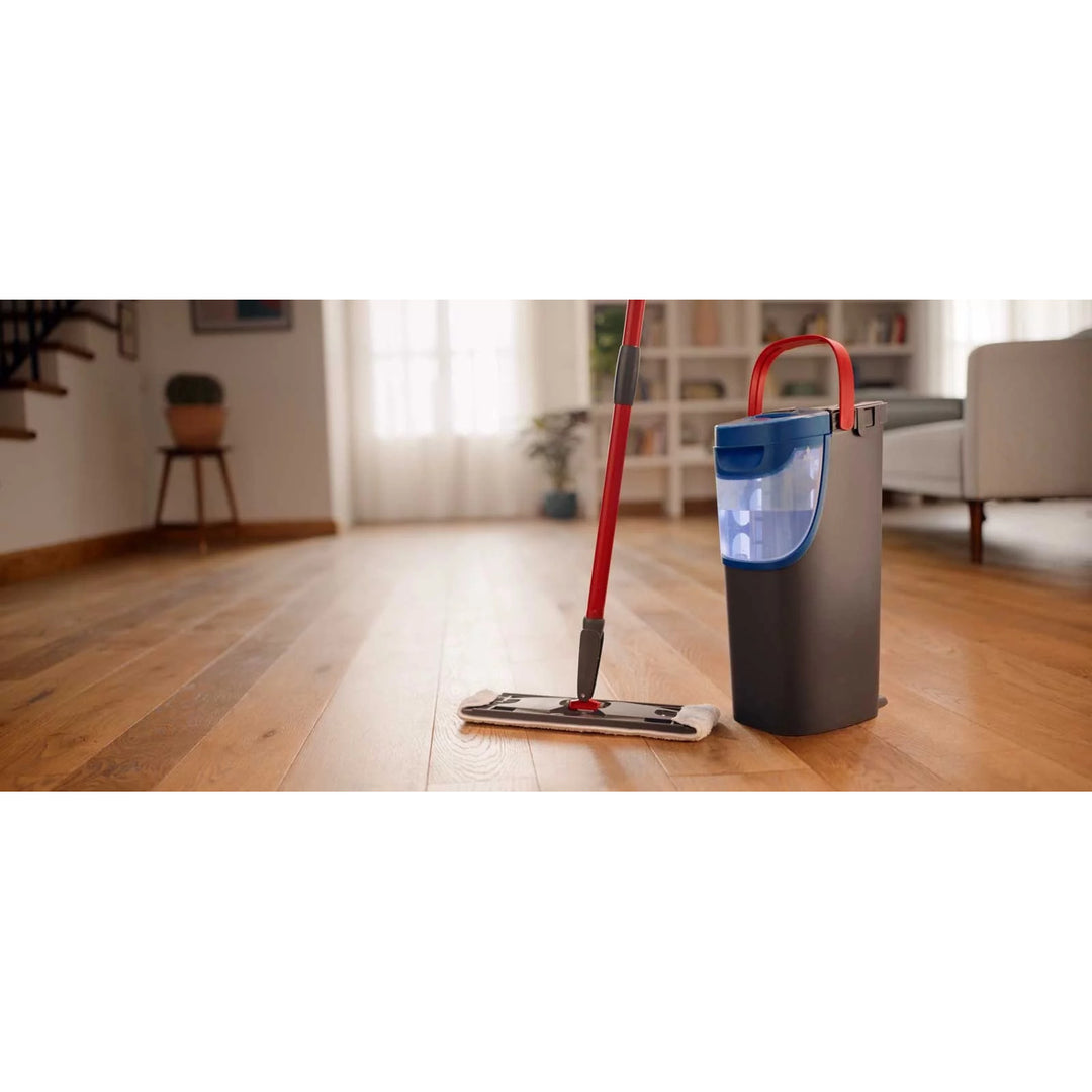 Vileda H2prO flat mop, 100% separation of clean and dirty water, two tanks, 2 microfiber pads, 360° tip, 175774