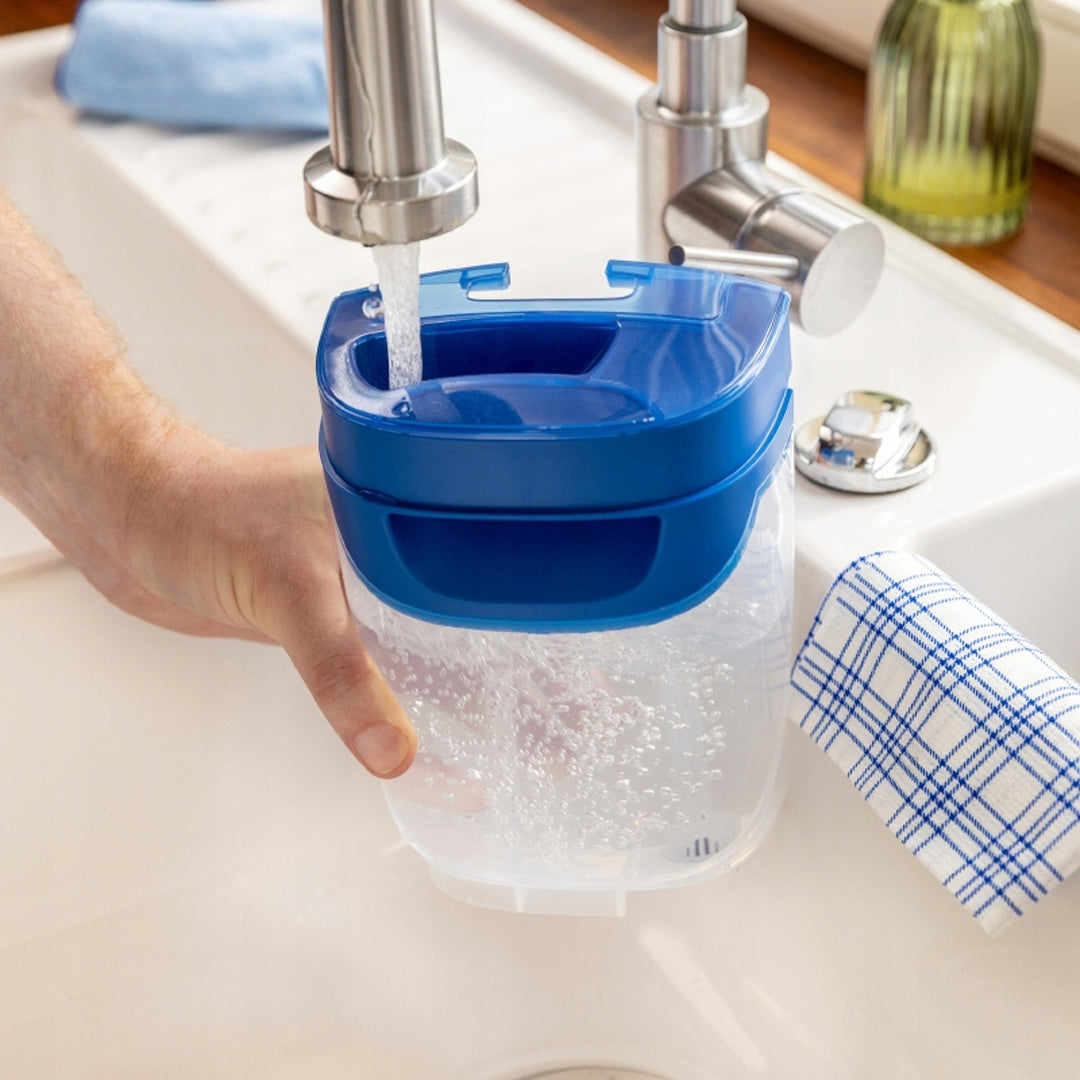 Vileda H2prO flat mop, 100% separation of clean and dirty water, two tanks, 3 microfiber pads, 360° tip, 175774