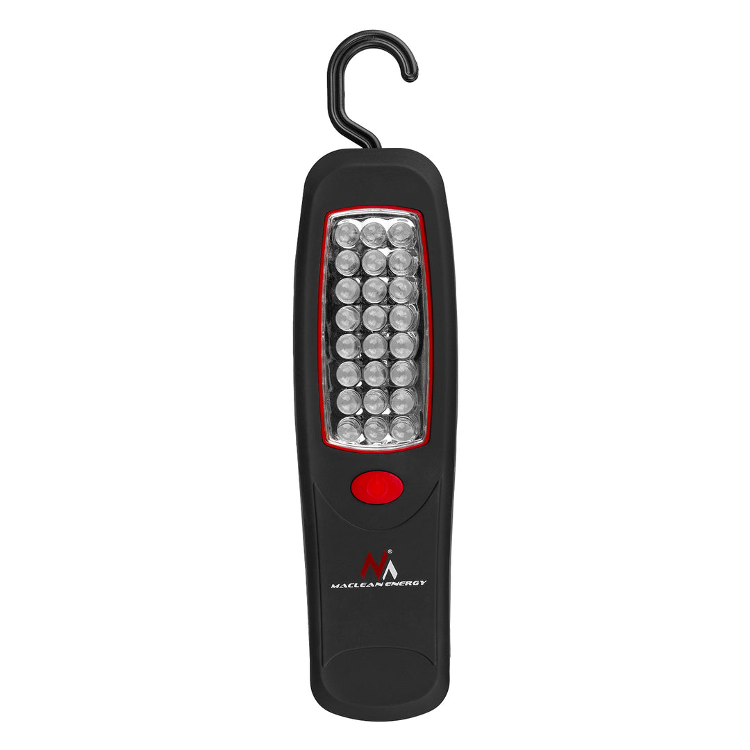 Maclean 24 LED workshop lamp, magnet, hook, MCE03 2 pieces + 6x Varta Industrial LR6/AA R-06 batteries
