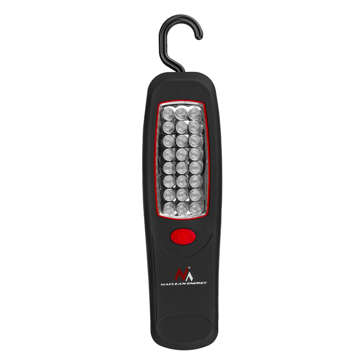 Maclean 24 LED workshop lamp, magnet, hook, MCE03 2 pieces + 6x Varta Industrial LR6/AA R-06 batteries