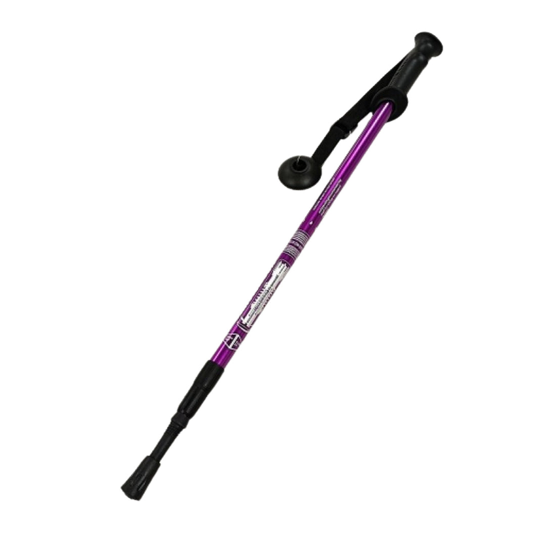 Nordic Walking aluminum poles, 65-135 cm, telescopic, purple
