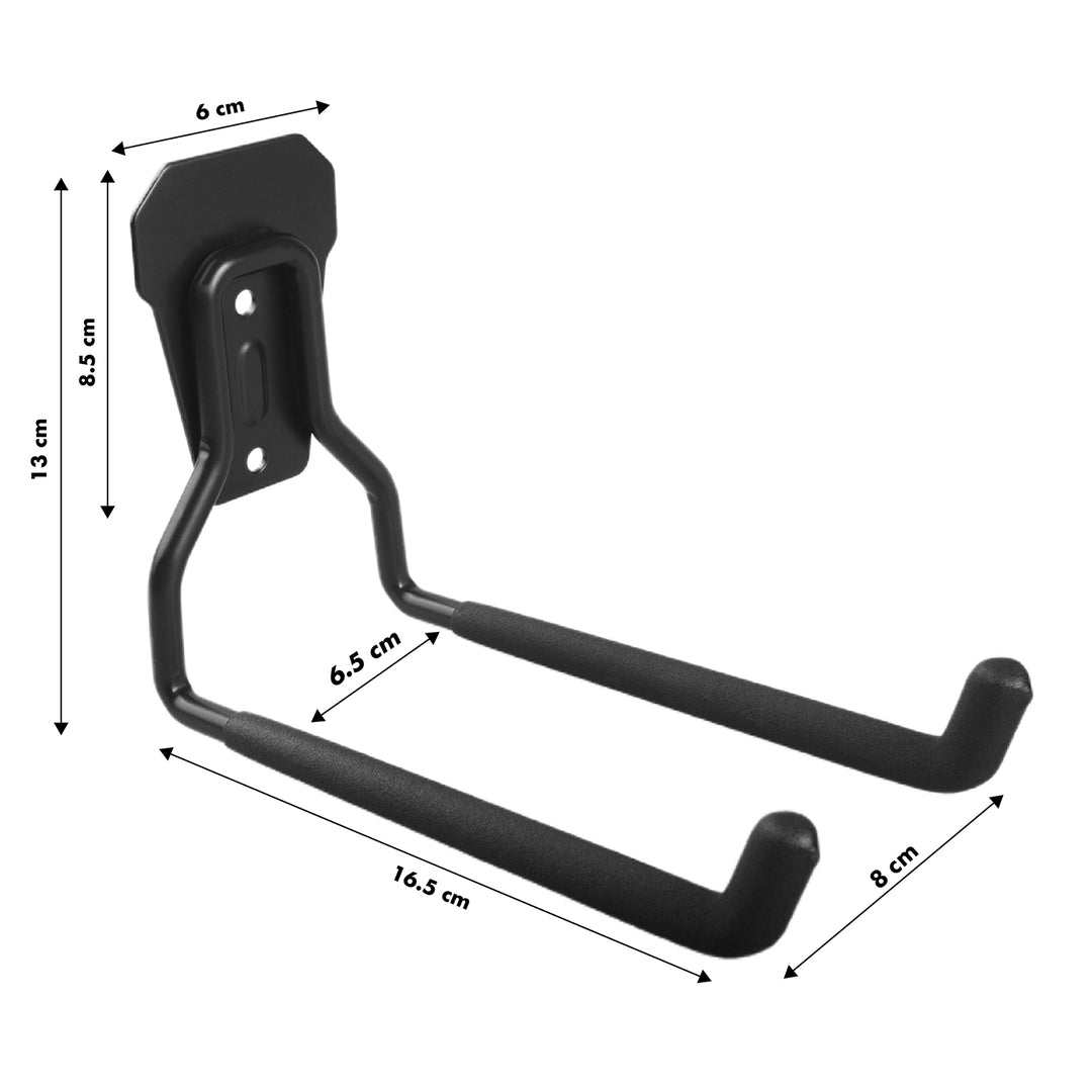 Maclean wall mount/hanger for tires, gardening tools, ladders, hoses, bicycles, steel, max. load 35 kg, MC-440, 2 pieces