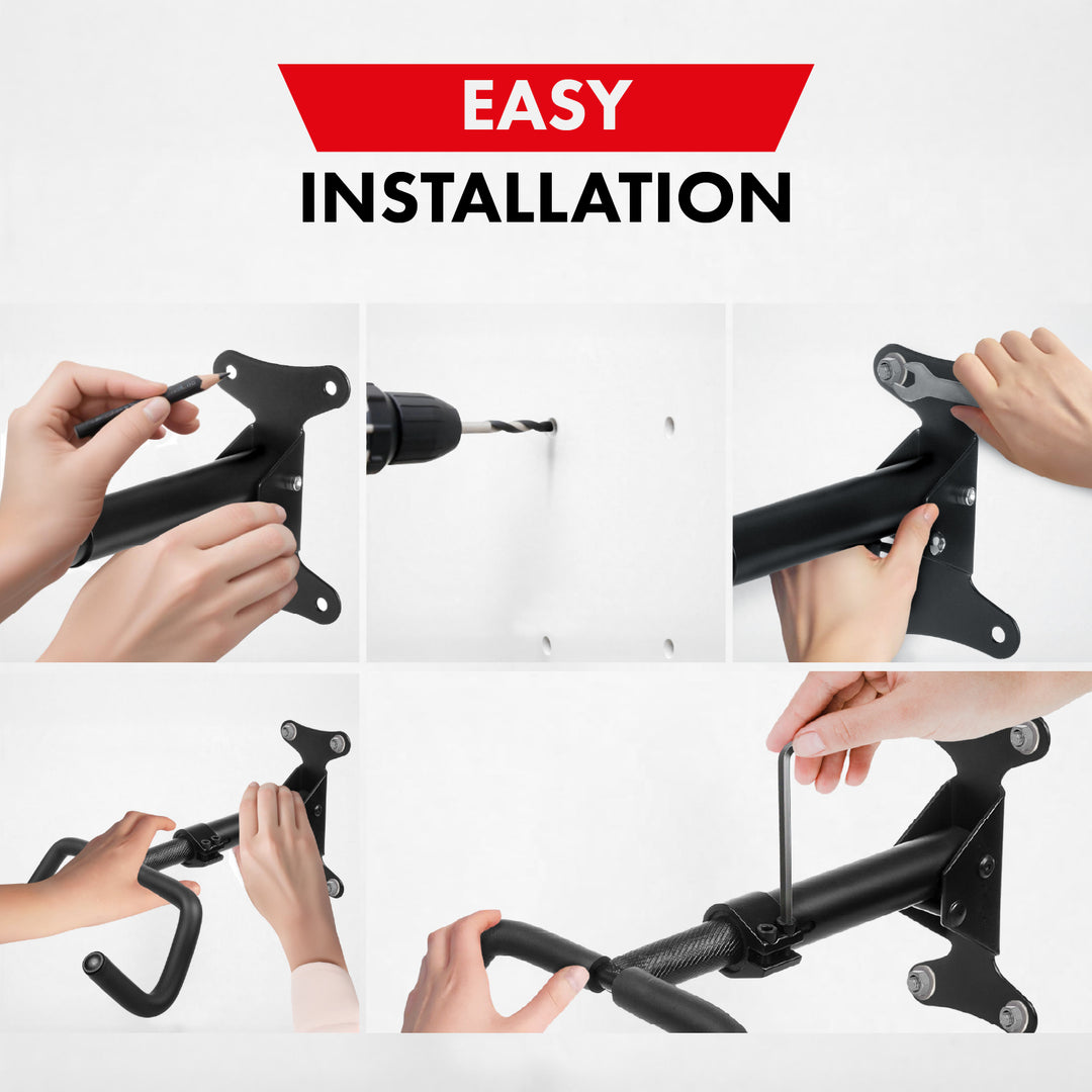 Maclean bicycle mount/wall hanger, horizontal, steel, max. load 30 kg, MC-431, 3 pieces