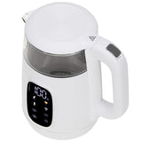 1.7L glass electric kettle with temperature control, LED, 40–100°C, Adler AD 1305 WS white