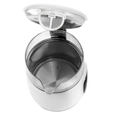 1.7L glass electric kettle with temperature control, LED, 40–100°C, Adler AD 1305 WS white