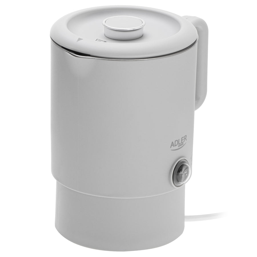 Adler electric kettle, travel kettle, double walls, capacity 0.8 l, max. power 650 W, gray, AD 1388