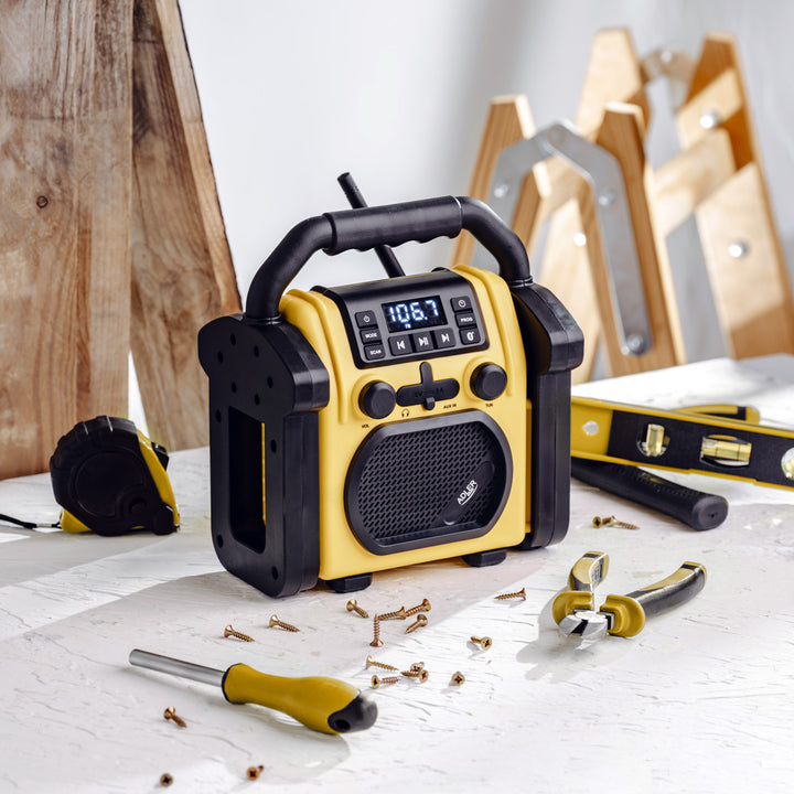 Adler construction radio, Bluetooth 5.1, IPX 54, 10 W power, AD 1911