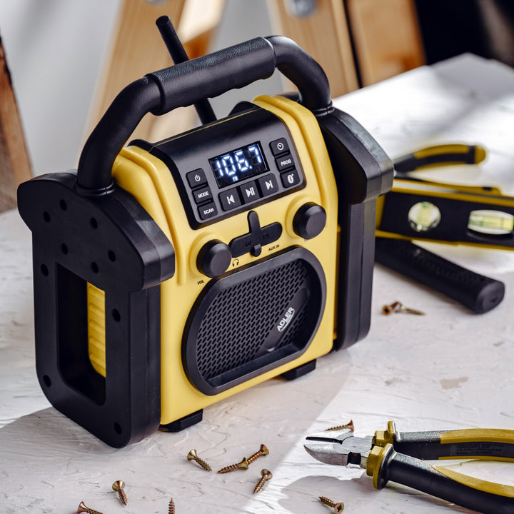 Adler construction radio, Bluetooth 5.1, IPX 54, 10 W power, AD 1911