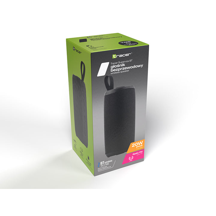 Tracer portable speaker, Bluetooth 5.3, 20W RMS power, IPX4, black, TRAGLO47686