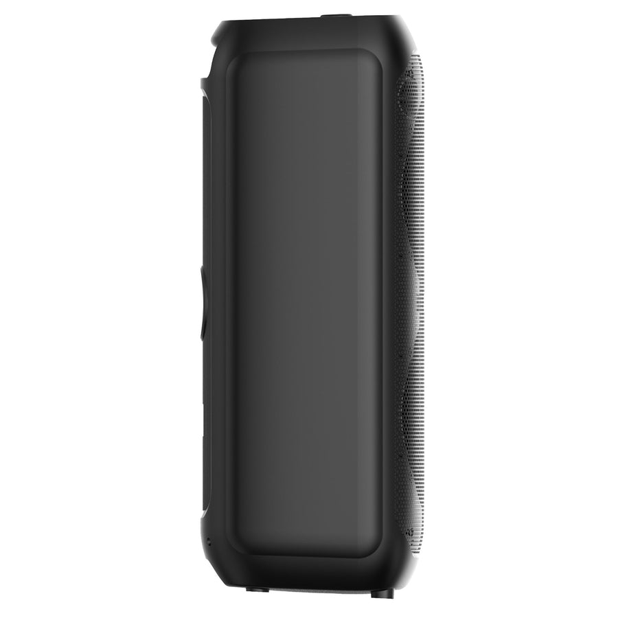 Large Bluetooth speaker, 120W RMS/1400W PMPO, two 8" speakers, equalizer, karaoke function, MP3/microSD cards, USB, AUX, BT 5.3+EDR, display, LED, built-in battery, remote control, MT3185
