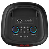 Large Bluetooth speaker, 120W RMS/1400W PMPO, two 8" speakers, equalizer, karaoke function, MP3/microSD cards, USB, AUX, BT 5.3+EDR, display, LED, built-in battery, remote control, MT3185