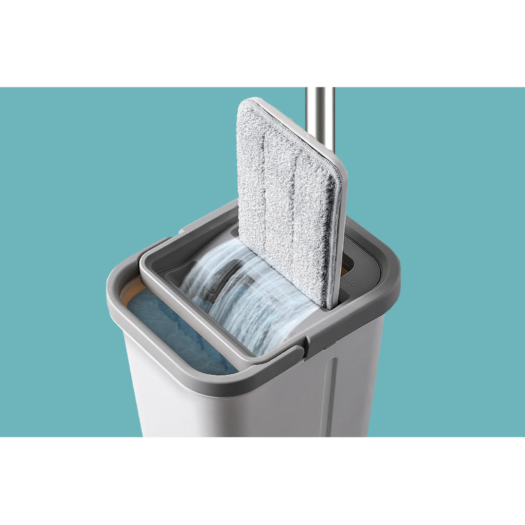 Teesa flat cleaning mop, two-compartment bucket, capacity 5.7 l, New Clean R13, Teesa