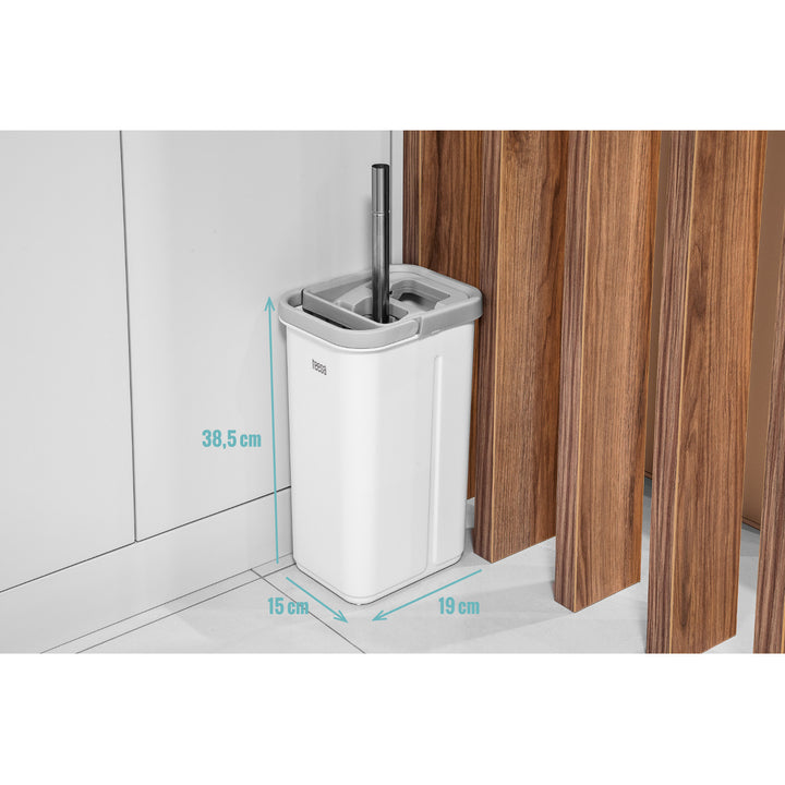 Teesa flat cleaning mop, two-compartment bucket, capacity 5.7 l, New Clean R13, Teesa