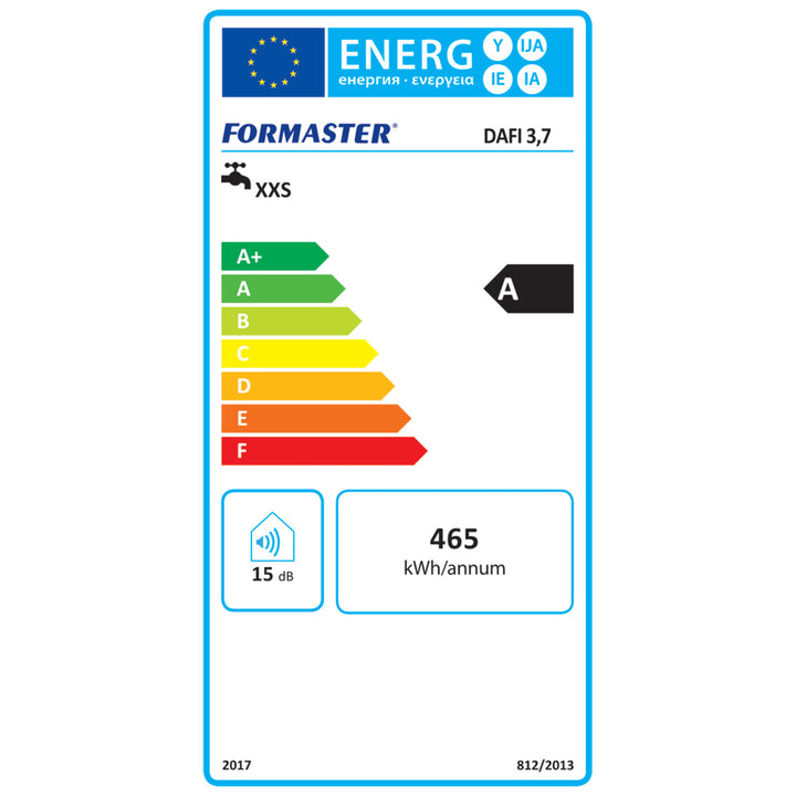 Dafi instantaneous water heater, under-sink model, with connection, 3.7 kW, 230 V