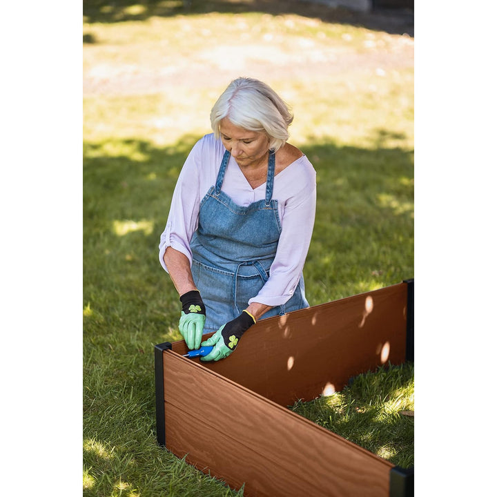 Keter Maple garden edging, plastic, brown, dimensions 106x106x32 cm, weather-resistant, 249299