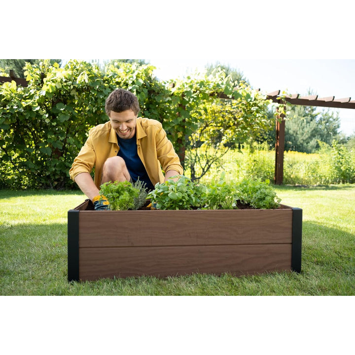 Keter Maple garden edging, plastic, brown, dimensions 106x50x32, weather-resistant, 249297