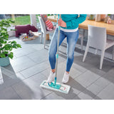 Leifheit Profi Set, mop and bucket on wheels, foot-operated wringer, easy to empty, 8L capacity, Micro Duo pad, 55096