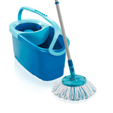 Leifheit Clean Twist Set, spin mop and bucket, adjustable handle length, 6L bucket capacity, Micro Duo pad, 52101