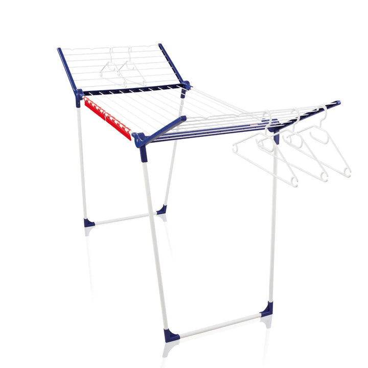 Leifheit Pegasus 200 Solid Drying Rack, 20 m line length, stable parallel legs, weatherproof, 2 laundry clips, 81520
