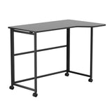 Maclean Folding Desk, Black, Mobile, 100x65 cm, max. 50 kg, Corner, L-Shaped, MC-1250 L/B