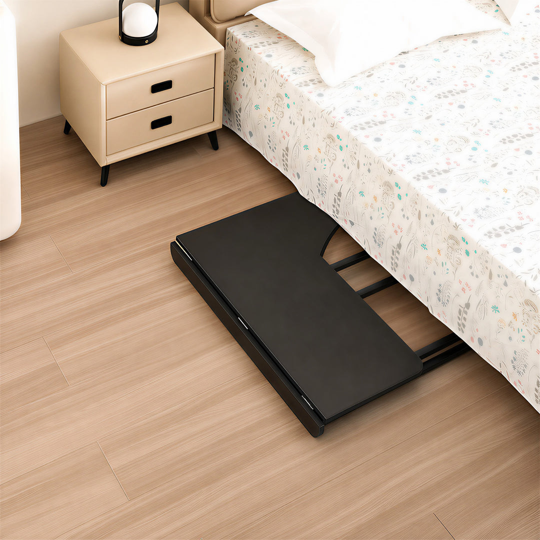 Maclean Folding Desk, Black, Mobile, 100x65 cm, max. 50 kg, Corner, L-Shaped, MC-1250 L/B