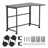 Maclean Folding Desk, Black, Mobile, 100x65 cm, max. 50 kg, Corner, L-Shaped, MC-1250 L/B