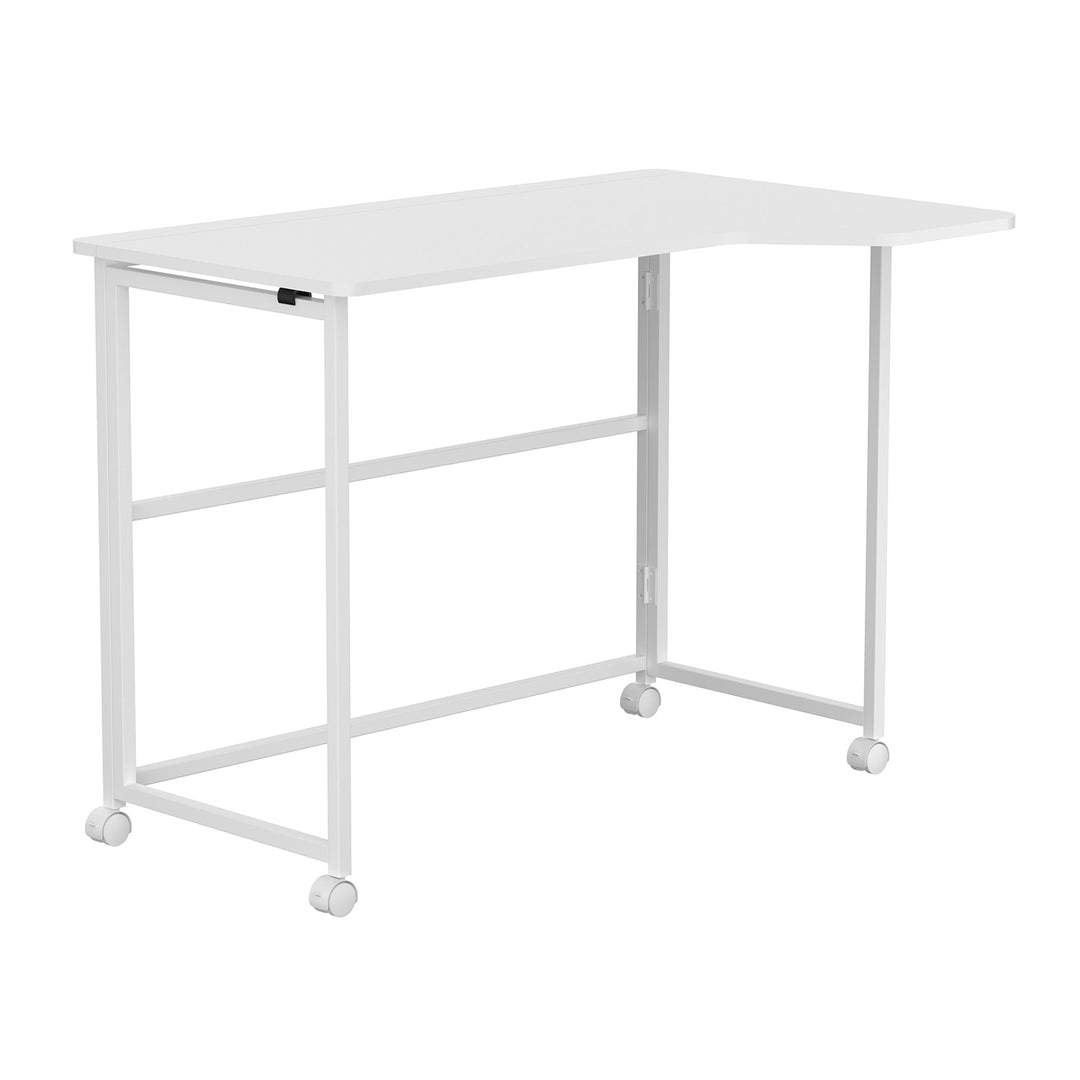 Maclean Folding Desk, White, Mobile, 100x65 cm, max. 50 kg, Corner, L-Shaped, MC-1250 L/W