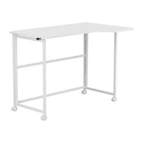 Maclean Folding Desk, White, Mobile, 100x65 cm, max. 50 kg, Corner, L-Shaped, MC-1250 L/W