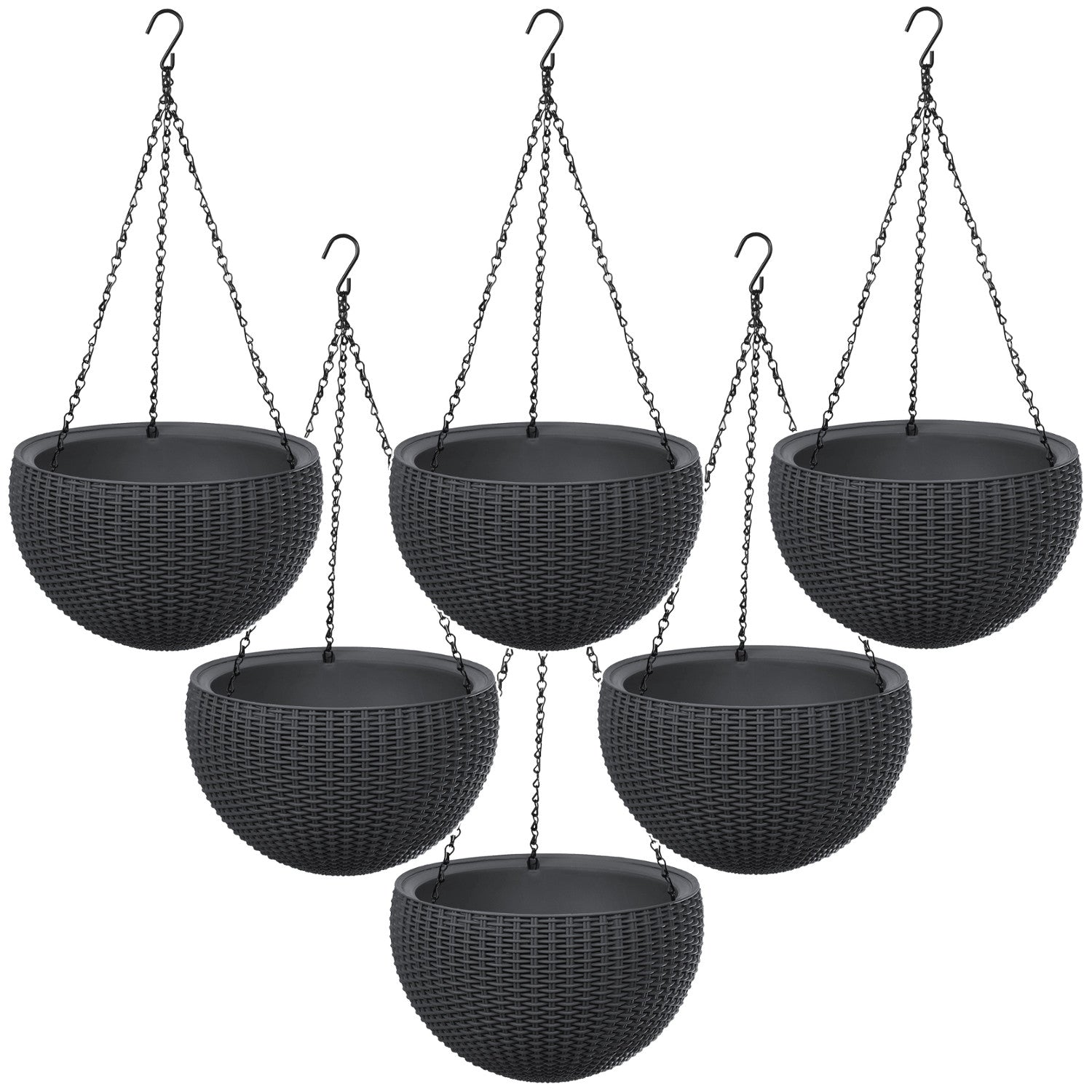 Keter Sphere Planter Hanging Pot, Anthracite, 6-pack – Euroelectronics UK
