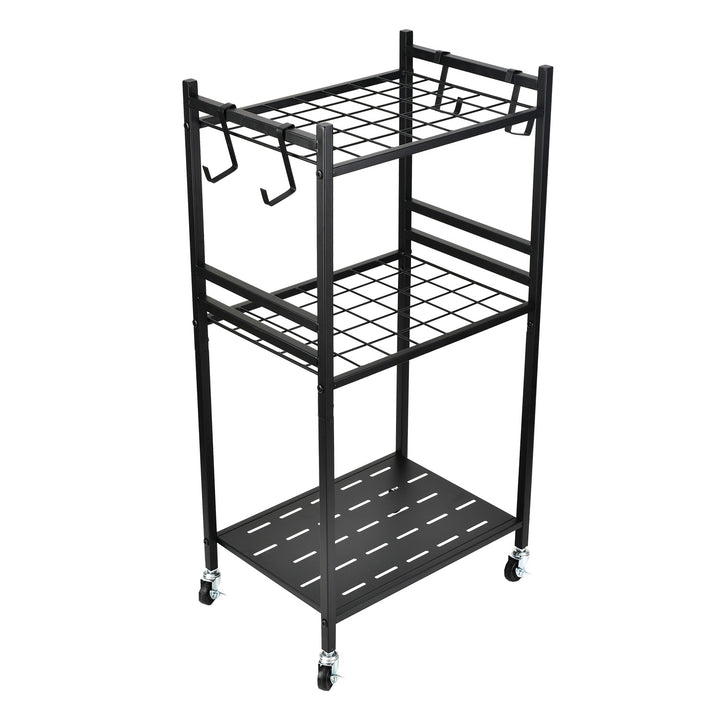 Maclean Mobile Garden Tool Stand / Cart, black, dimensions 43x30x79 cm, max. 20 kg, MC-138