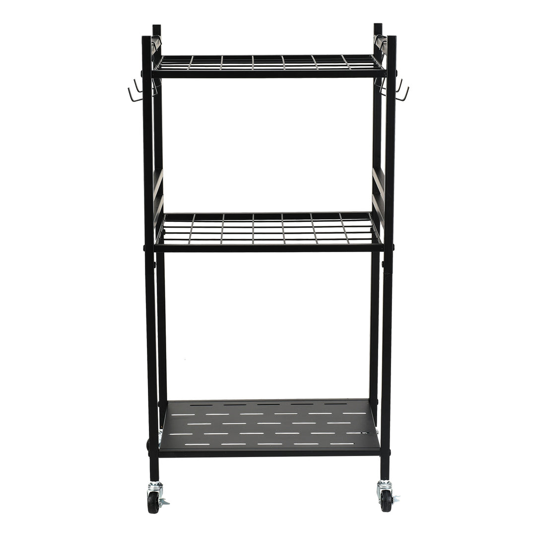 Maclean Mobile Garden Tool Stand / Cart, black, dimensions 43x30x79 cm, max. 20 kg, MC-138