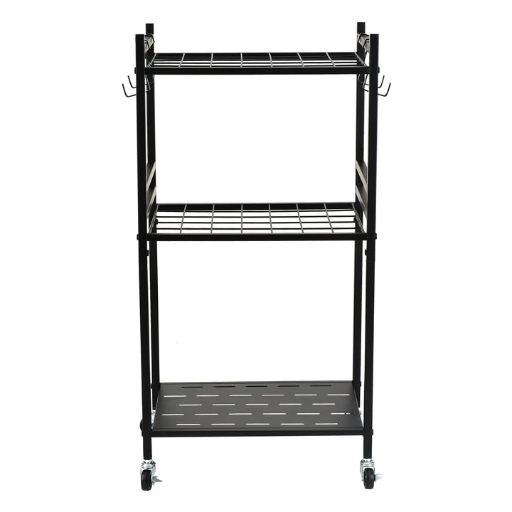 Maclean Mobile Garden Tool Stand / Cart, black, dimensions 43x30x79 cm, max. 20 kg, MC-138