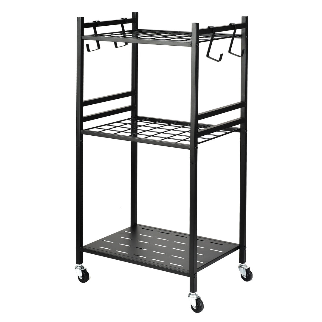 Maclean Mobile Garden Tool Stand / Cart, black, dimensions 43x30x79 cm, max. 20 kg, MC-138